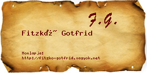 Fitzkó Gotfrid névjegykártya